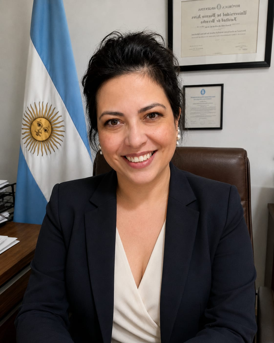 Dra. Tamara Rosales en su despacho